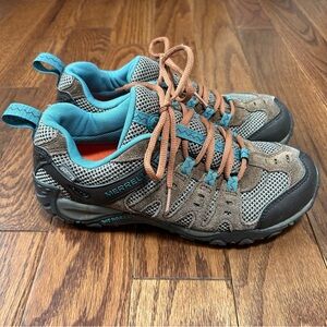 Merrell Accentor Low Hiking Boots Brown Teal Size 7.5
